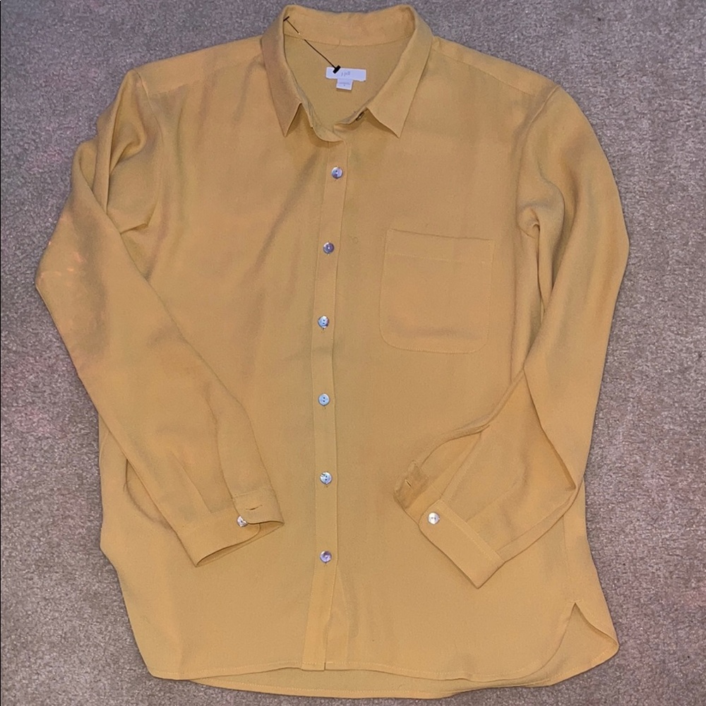 Yellow Button-Up Shirt